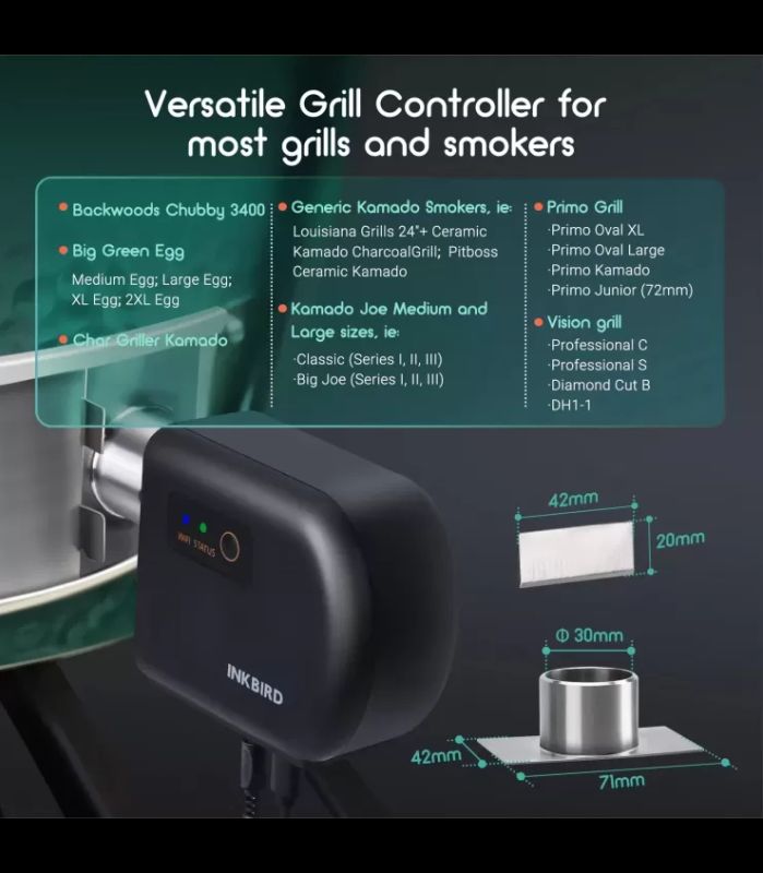 INKBIRD Smoker Controller Set WI-FI/Bluetooth