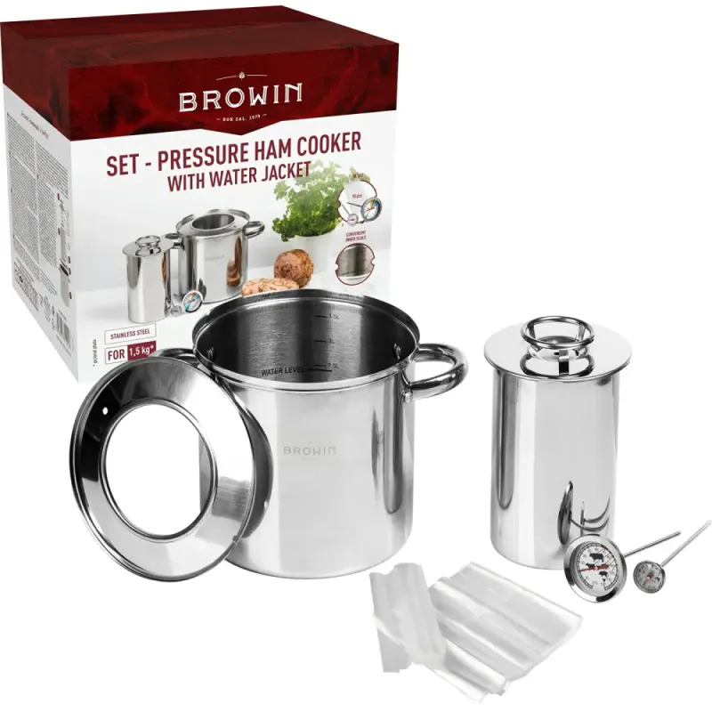 Påleggsform 1,5kg med kjele, lokk og to termometer