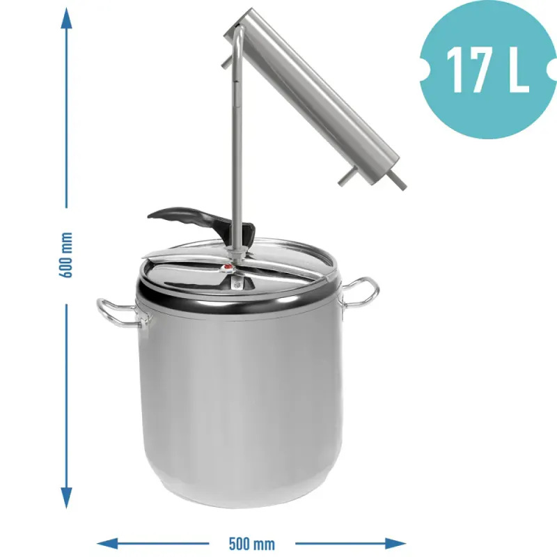 Still & Pressure Cooker - 17L Stainless Steel Distiller