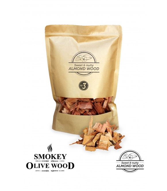 Hovedbilde Røykeflis av Mandeltre Nº3 - Smokey Olive Wood