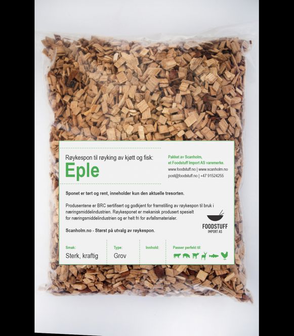 Hovedbilde FUMY Røykespon, Røykflis av Eple, 3Liter. Grov størrelse.